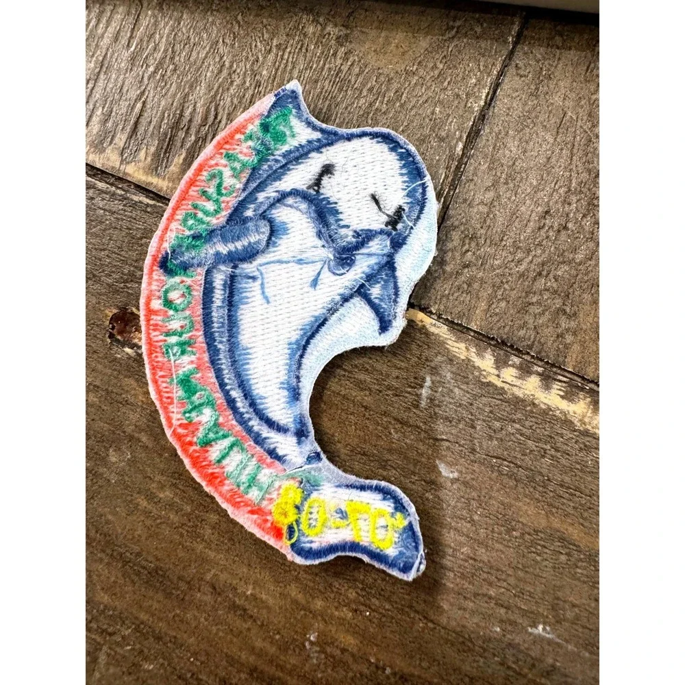 Girl Scouts Treasure Your Health 2007-2008 Dolphin Die Cut Embroidered Fun Patch